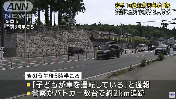 これは恐ろしい 岩手県 盛岡市にて 9歳男児が親のカギを盗んで車を勝手に運転 パトカーが追跡するも 停車中の軽自動車と衝突する事故にまで発展 動画有 Creative Trend