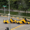 シンガポールにてイエローのランボルギーニ・アヴェンタドール2台がクラッシュ。ドラ