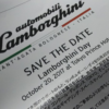 ランボルギーニより、特別イベントの招待状が届く。開催は10月20日(金)、とりあえず行